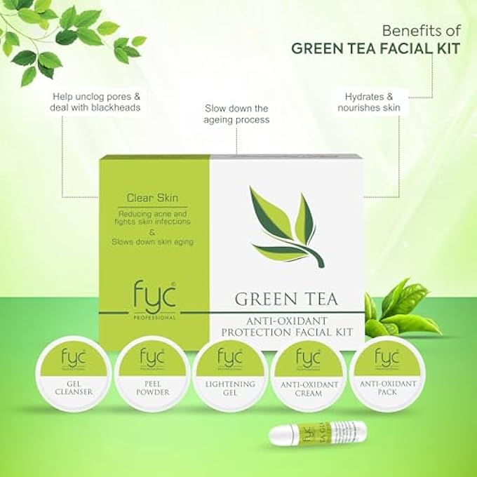 FYC PROFESSIONAL YAVI COSMETICS GREEN TEA FACIAL KIT - Image 4
